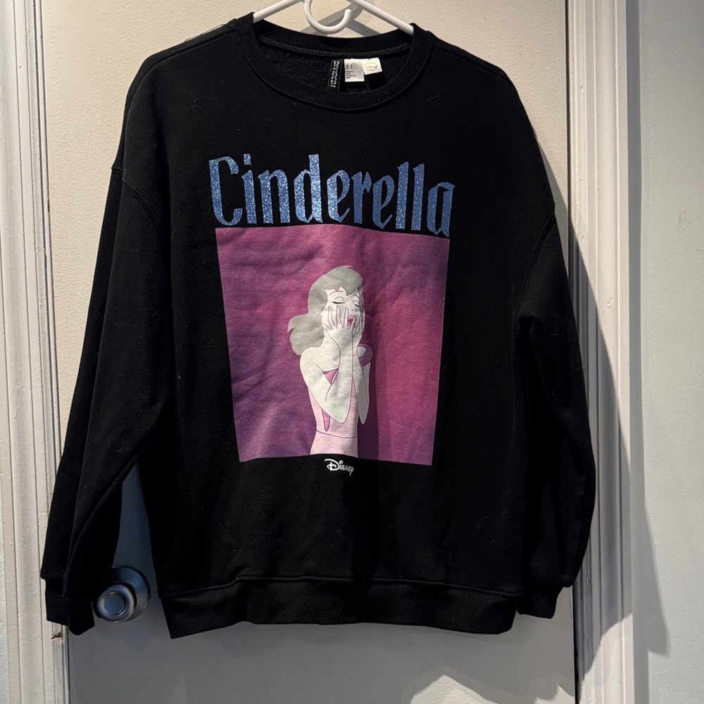 Disney Cinderella Black and Purple Sweatshirt